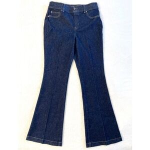 SPANX NWT Size Large SPANXshape™ Original EveryWear Flare Jeans Dark Blue